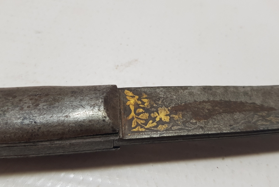 ÜZERİ ALTIN ÇAKMA VE SAVAT İŞÇİLİKLİ OSMANLI DÖNEMİ BÜYÜK BOY ERMENİ YAPIMI VAN ÇAKI