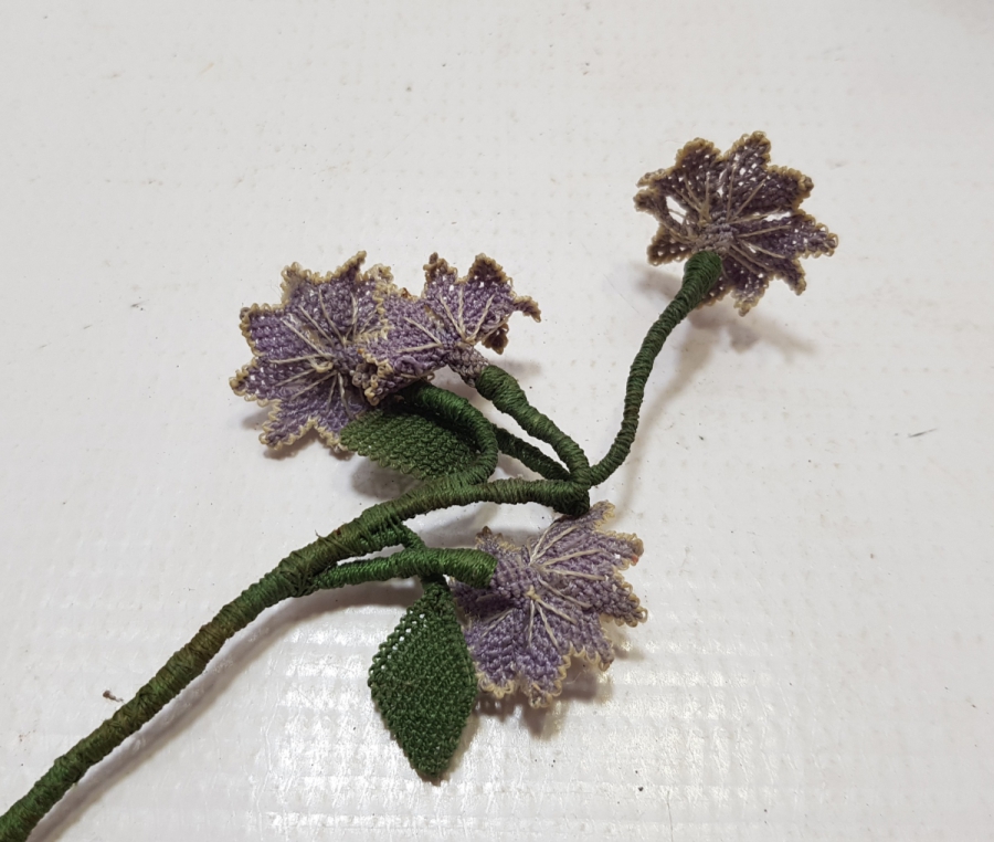 OSMANLI DÖNEMİ EL YAPIMI ÇOK NADİR İĞNE OYA GELİN ÇİÇEĞİ