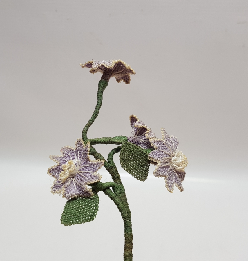 OSMANLI DÖNEMİ EL YAPIMI ÇOK NADİR İĞNE OYA GELİN ÇİÇEĞİ