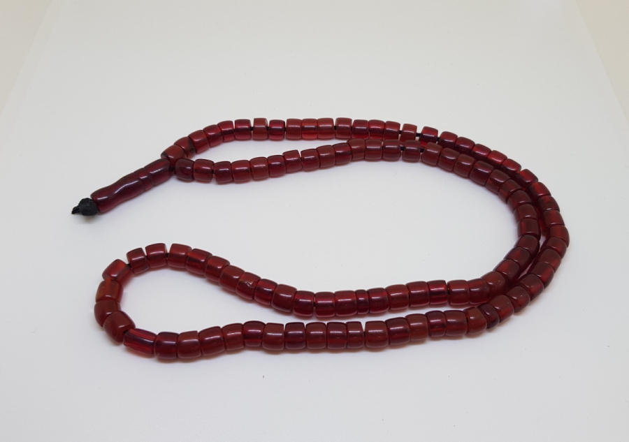 OSMANLI DÖNEMİ ATEŞ KEHRİBARI NAMAZ TESPİHİ