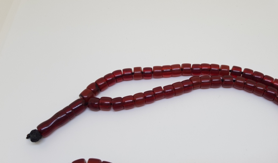 OSMANLI DÖNEMİ ATEŞ KEHRİBARI NAMAZ TESPİHİ