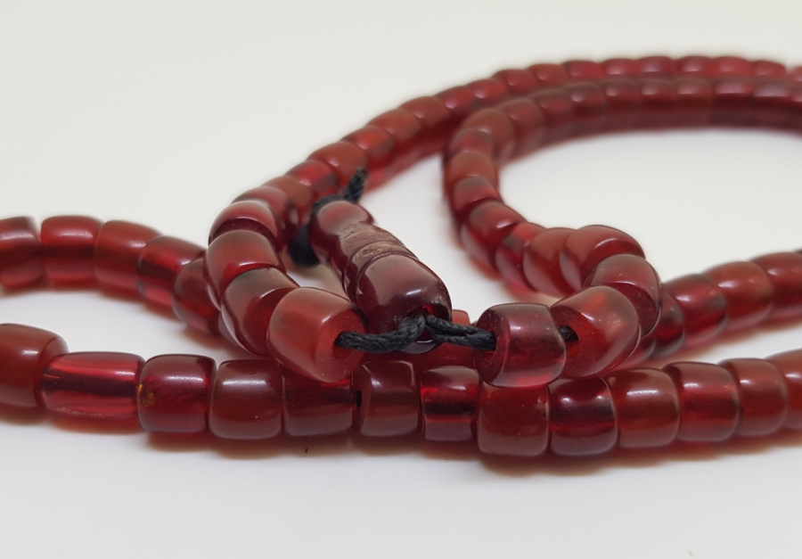 OSMANLI DÖNEMİ ATEŞ KEHRİBARI NAMAZ TESPİHİ