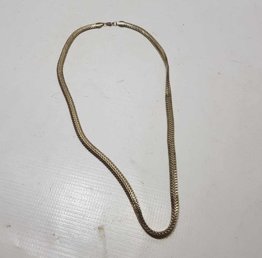 ALTIN KAPLAMA ANTİKA İNGİLİZ KOLYE ZİNCİR