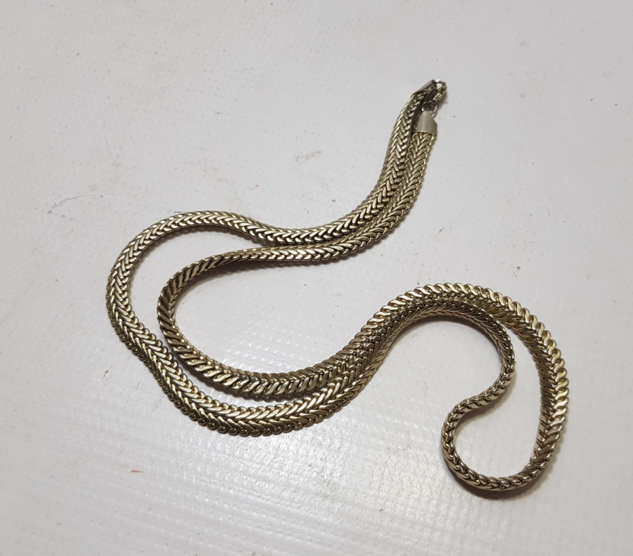 ALTIN KAPLAMA ANTİKA İNGİLİZ KOLYE ZİNCİR