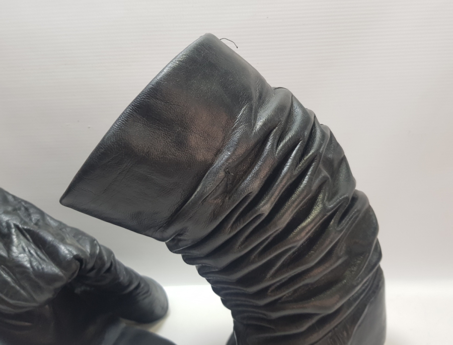 ANTİKA EL YAPIMI DERİDEN MAMUL EFE İŞİ KÖRÜKLÜ ÇİZME