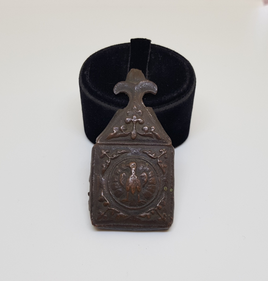 OSMANLI DÖNEMİ KABARTMA İŞÇİLİKLİ ÇOK NADİR METAL İKONA