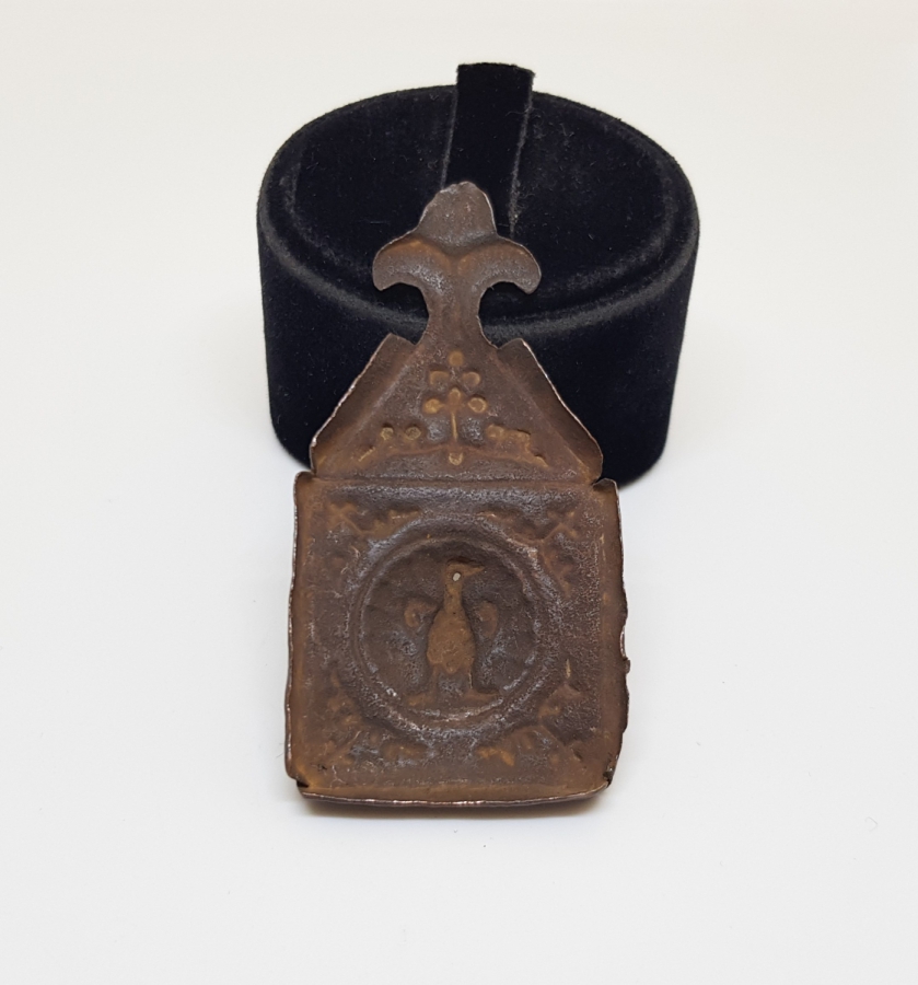 OSMANLI DÖNEMİ KABARTMA İŞÇİLİKLİ ÇOK NADİR METAL İKONA