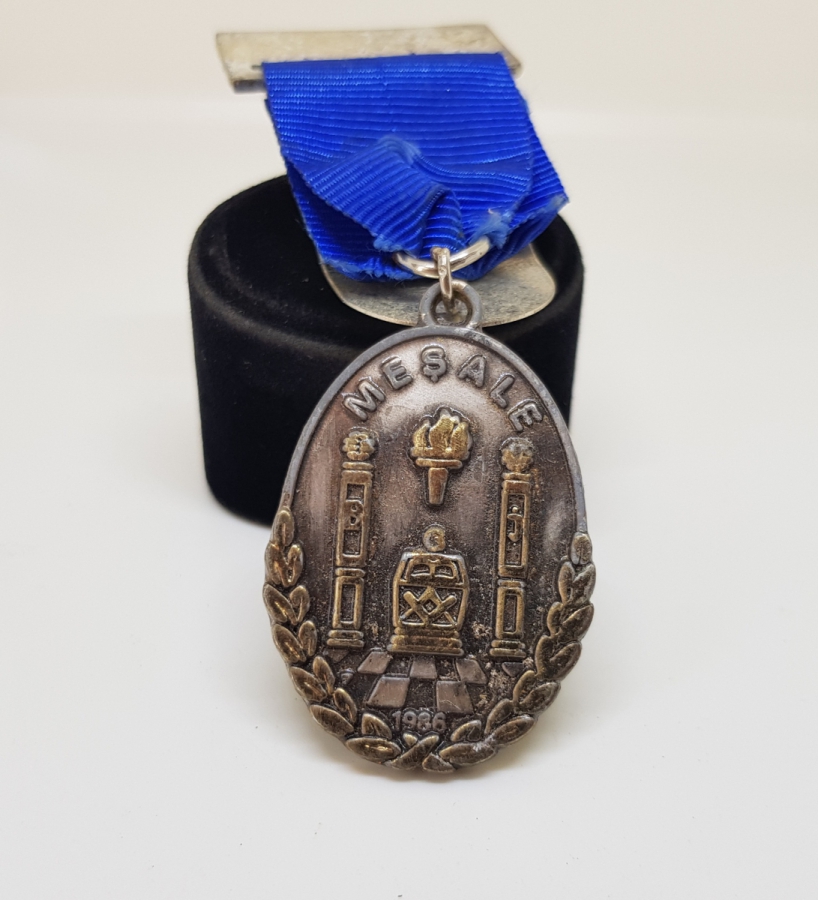 GÜMÜŞ KAPLAMA ANTİKA MASONİK MADALYA