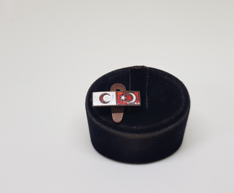 OSMANLI DÖNEMİ PABUÇLU MODEL MİNELİ TÜRK KIZILAYI NADİR ROZET