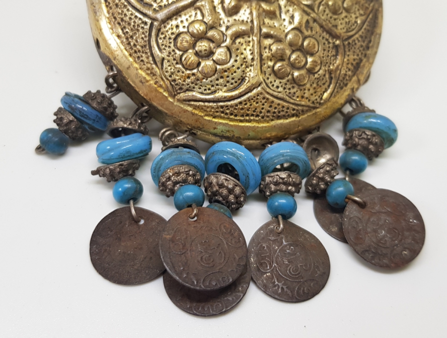 ALTIN VERMEYLİ VE KOPARMA BONCUKLU OSMANLI DÖNEMİ NADİR ŞAMAN KÜLTÜRÜ EV NAZARLIĞI