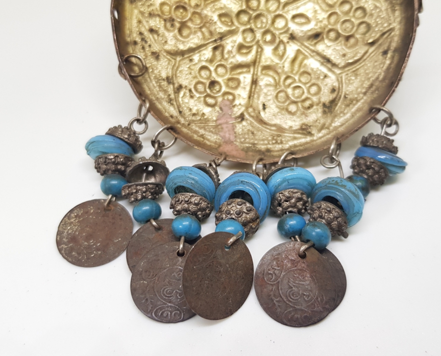 ALTIN VERMEYLİ VE KOPARMA BONCUKLU OSMANLI DÖNEMİ NADİR ŞAMAN KÜLTÜRÜ EV NAZARLIĞI