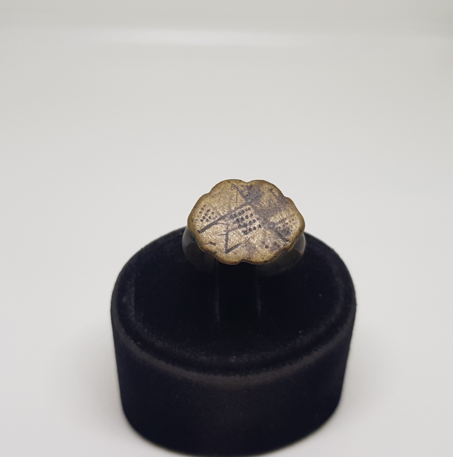 OSMANLI DÖNENİ GİZLİ EBCEDLİ BRONZ YÜZÜK