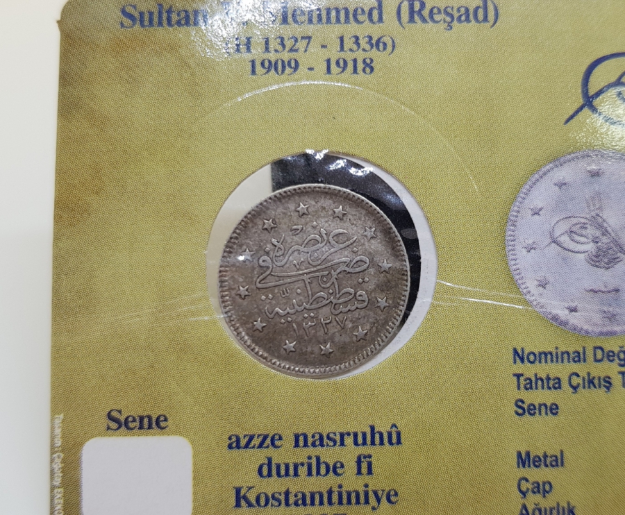 SULTAN MEHMET REŞAD HAN DÖNEMİ GÜMÜŞ 2 KURUŞ MECİDİYE