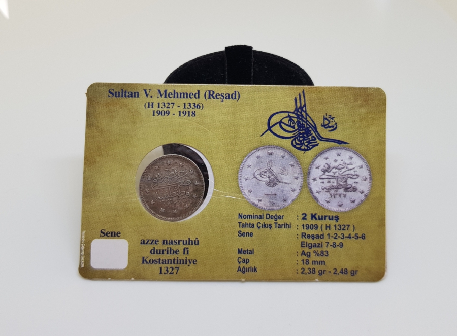 SULTAN MEHMET REŞAD HAN DÖNEMİ GÜMÜŞ 2 KURUŞ MECİDİYE