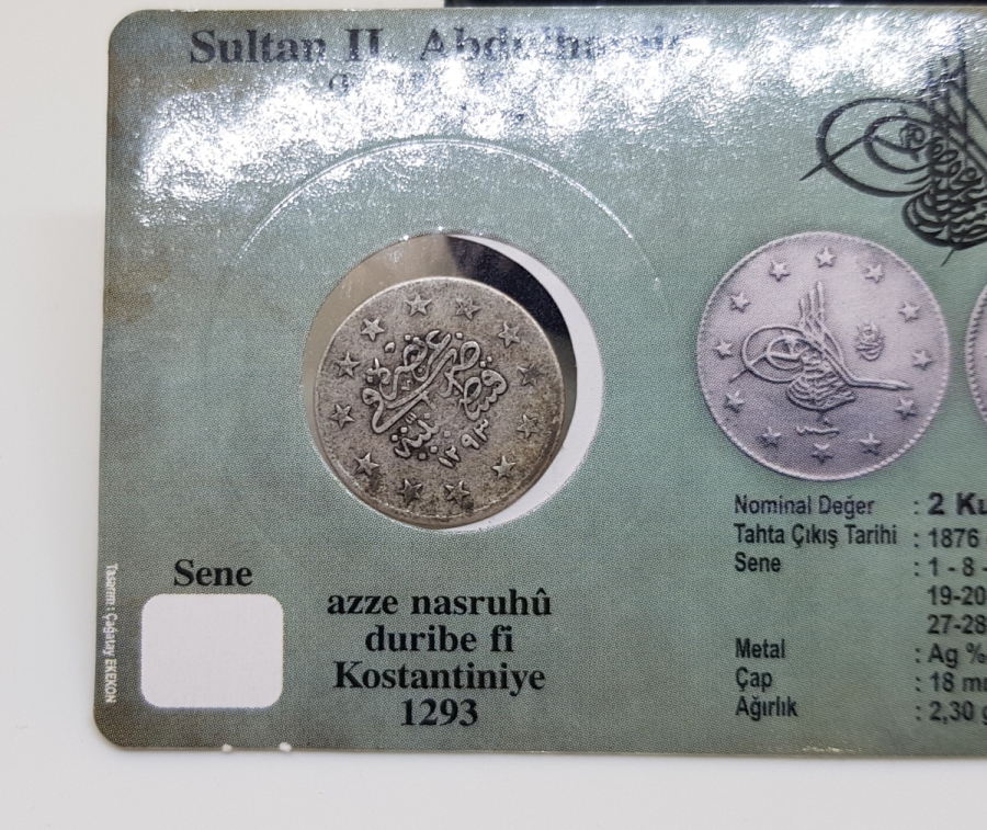 SULTAN ABDÜLHAMİD DÖNEMİ GÜMÜŞ 2 KURUŞ MECİDİYE