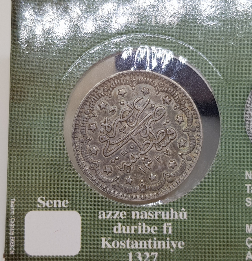 SULTAN MEHMET REŞAT HAN DÖNEMİ GÜMÜŞ 5 KURUŞ MECİDİYE