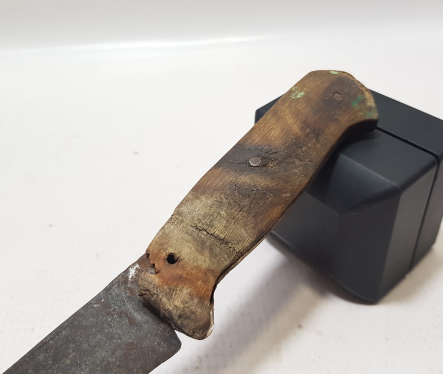 OSMANLI DÖNEMİ ÜZERİ USTA DAMGALI BOYNUZ SAPLI KUŞAK KAMASI