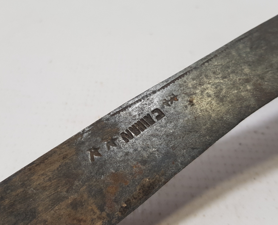 OSMANLI DÖNEMİ ÜZERİ USTA DAMGALI BOYNUZ SAPLI KUŞAK KAMASI