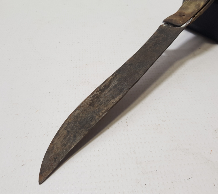 OSMANLI DÖNEMİ ÜZERİ USTA DAMGALI BOYNUZ SAPLI KUŞAK KAMASI