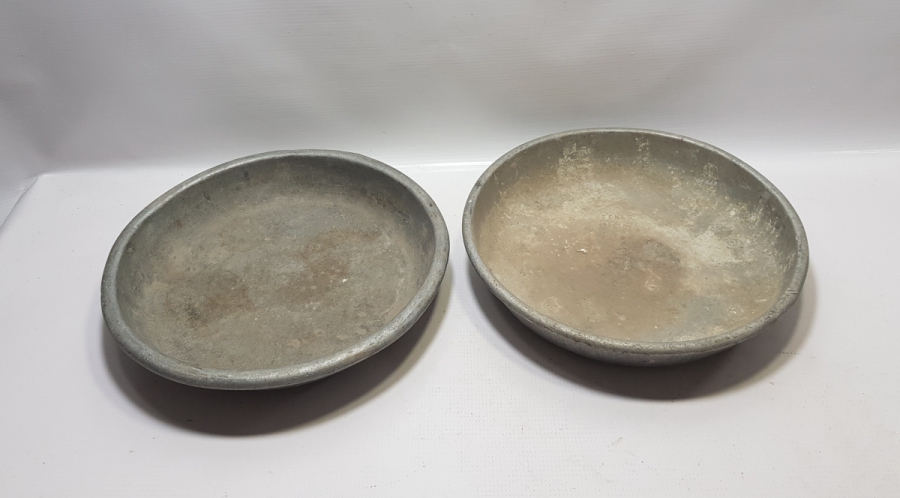 İKİ ADET ANTİKA TERAZİ KEFESİ