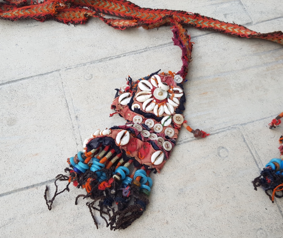 ÜZERİ YILAN BAŞLI OSMANLI DÖNEMİ TILSIMLI GELİN BEL KUŞAĞI