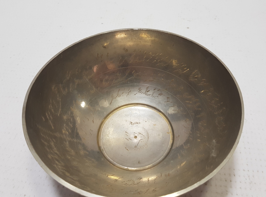 İÇİ AYETLERLE DEKORLU HİNT YAPIMI ANTİKA HİCAZ ŞİFA TASI