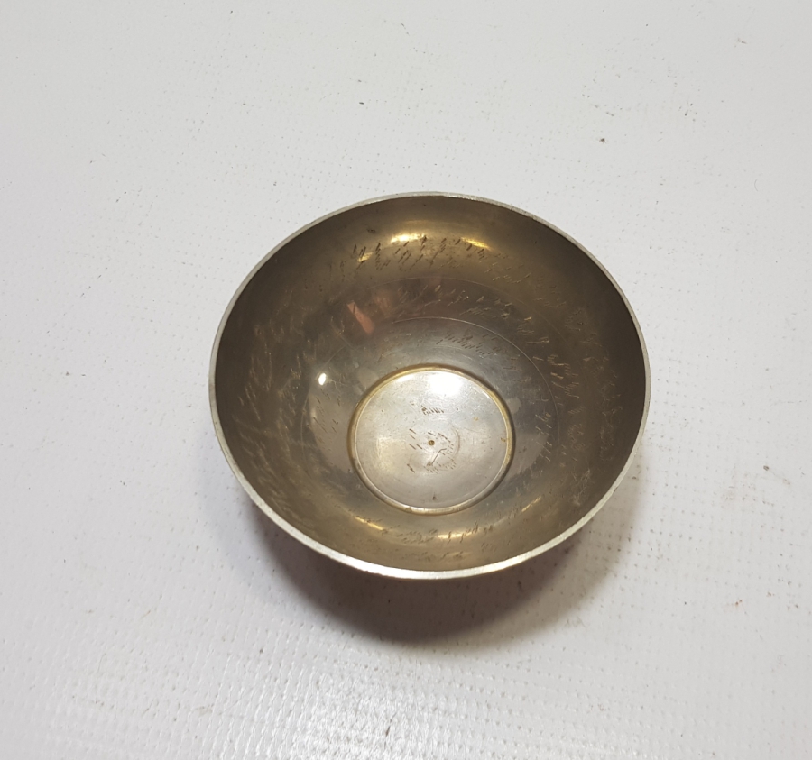 İÇİ AYETLERLE DEKORLU HİNT YAPIMI ANTİKA HİCAZ ŞİFA TASI