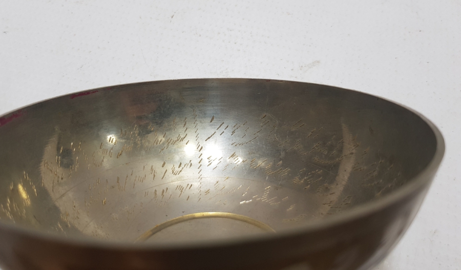 İÇİ AYETLERLE DEKORLU HİNT YAPIMI ANTİKA HİCAZ ŞİFA TASI