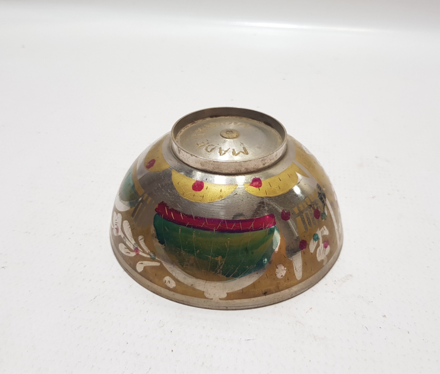 İÇİ AYETLERLE DEKORLU HİNT YAPIMI ANTİKA HİCAZ ŞİFA TASI