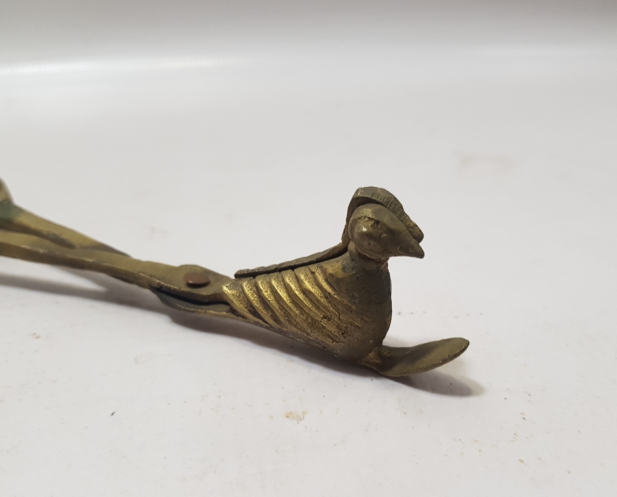 KUŞ FORMLU ANTİKA BRONZ MUM MAKASI