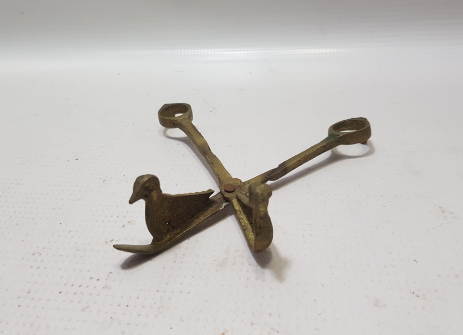 KUŞ FORMLU ANTİKA BRONZ MUM MAKASI