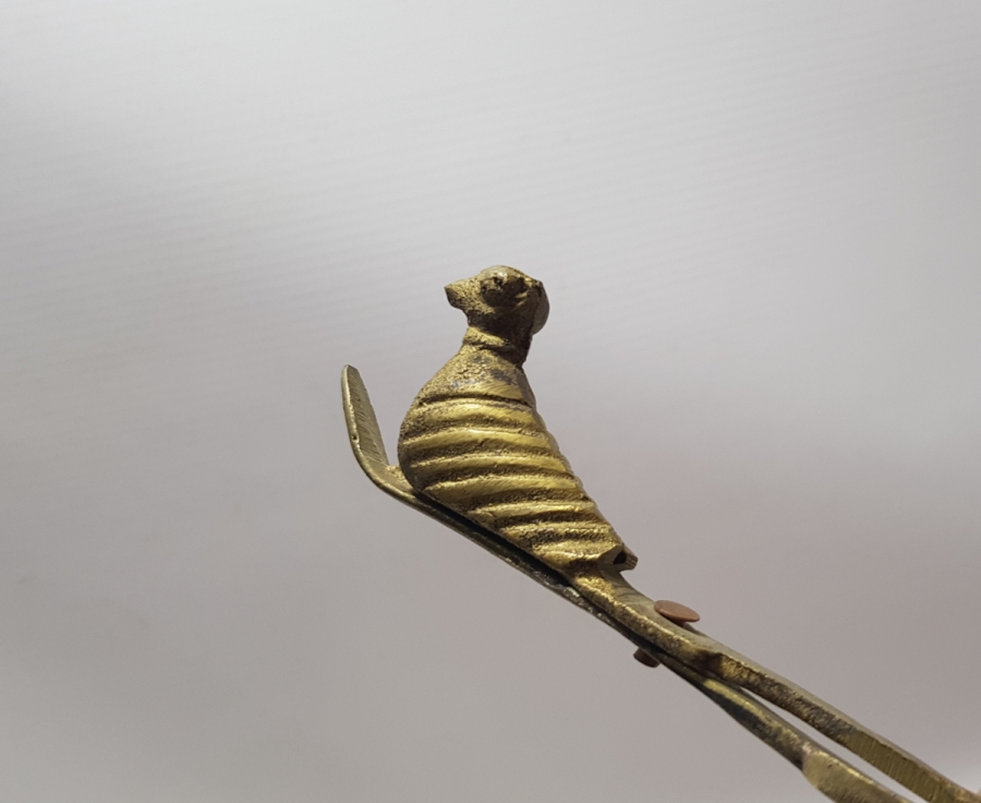 KUŞ FORMLU ANTİKA BRONZ MUM MAKASI