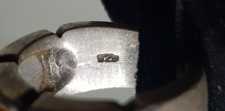 SİTRİN VE SEDEF TAŞLI ÖZEL YAPIM GÜMÜŞ YÜZÜK