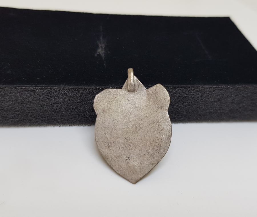 ALTIN KAPLAMA VE TURKUAZ TAŞLI OSMANLI DÖNEMİ GÜMÜŞ KOLYE UCU