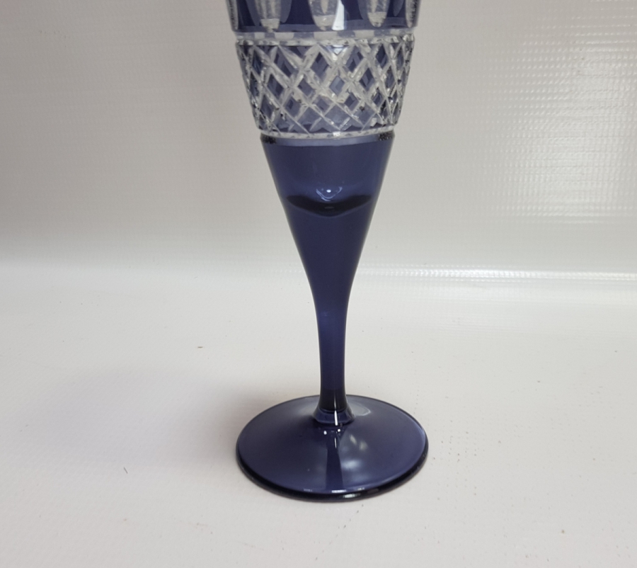 KRİSTAL KESME İŞÇİLİKLİ ANTİKA ŞAMPANYA KADEHİ