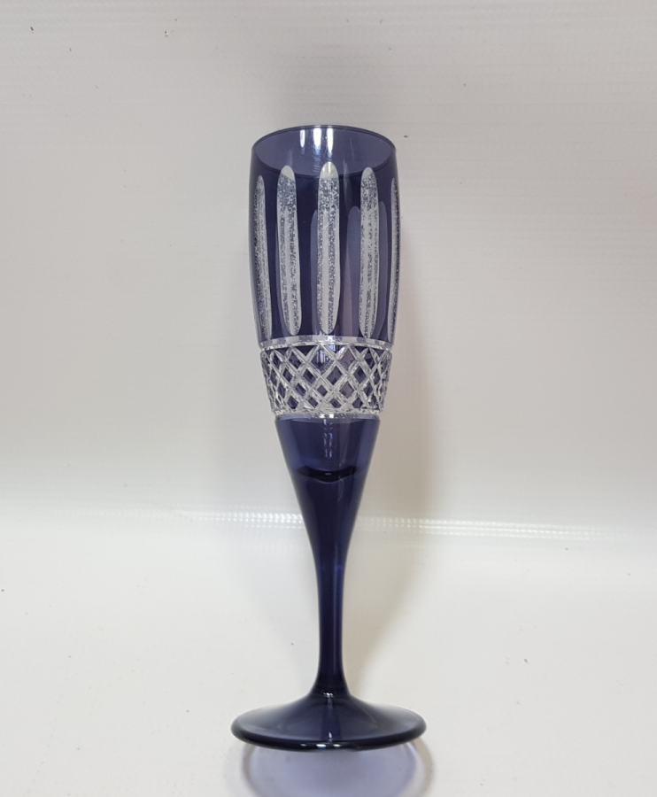 KRİSTAL KESME İŞÇİLİKLİ ANTİKA ŞAMPANYA KADEHİ