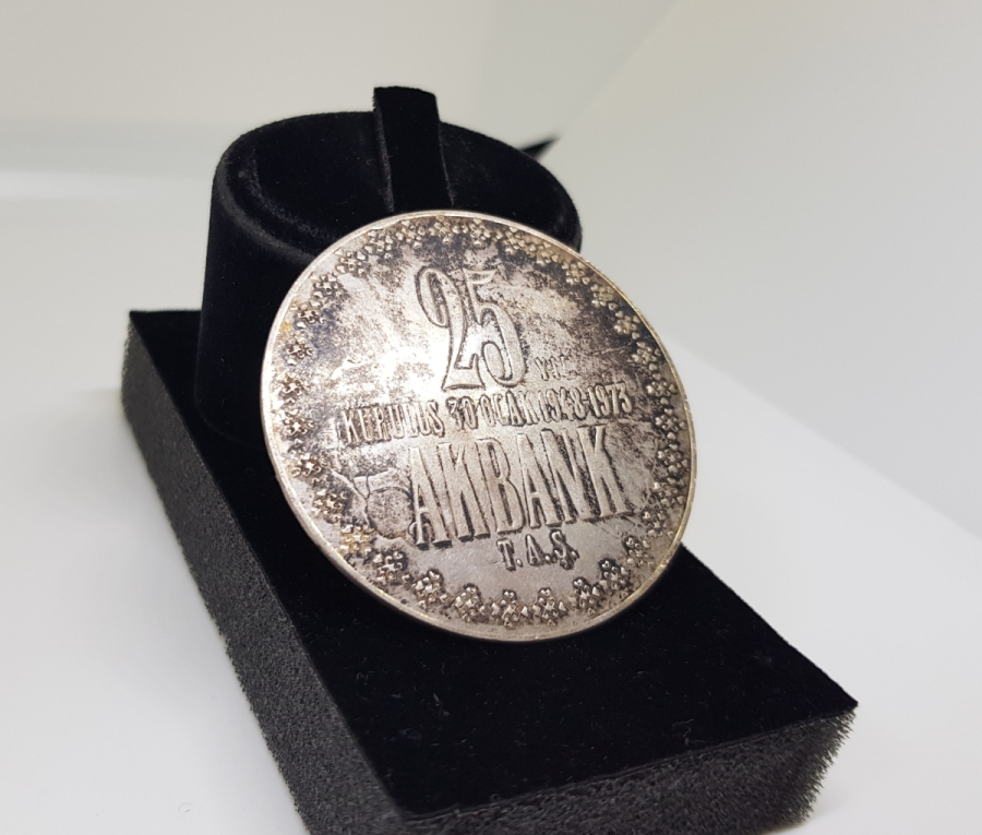 1973 AKBANK'IN KURULUŞUNUN 25. YILI GÜMÜŞ MADALYON