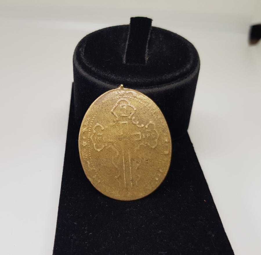 OSMANLI DÖNEMİ AZİZ GEORGİ'NİN EJDERHAYI YENME SAHNESİ GÖRSELLİ NADİR RUM VAFTİZ KOLYESİ