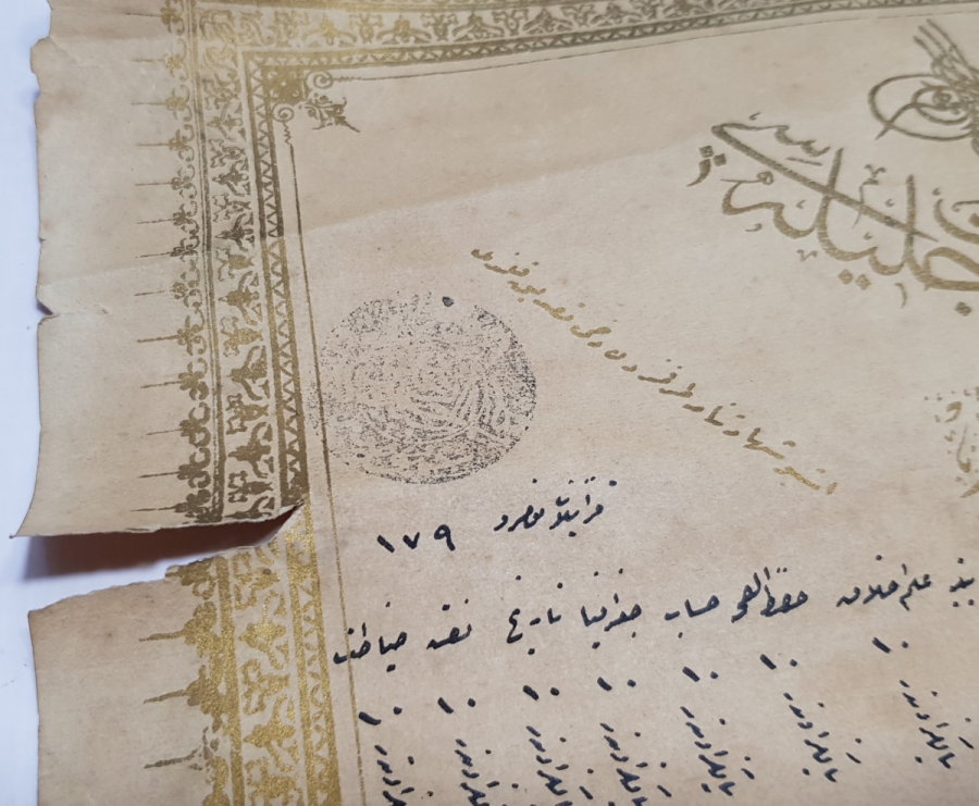 OSMANLI DÖNEMİ ÇOK NADİR KIZ MEKTEBİ ŞEHADETNAMESİ