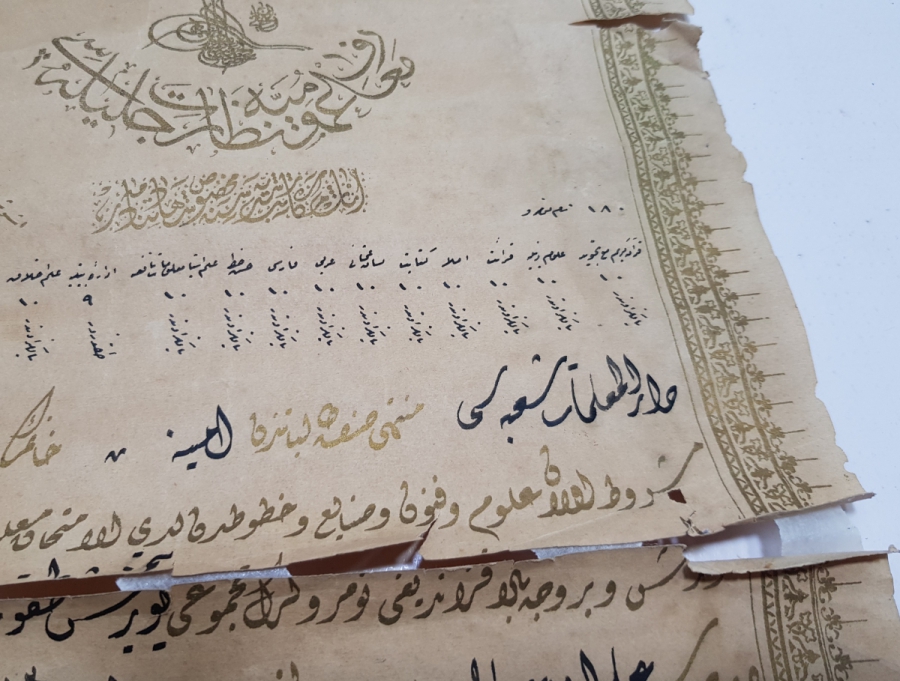 OSMANLI DÖNEMİ ÇOK NADİR KIZ MEKTEBİ ŞEHADETNAMESİ