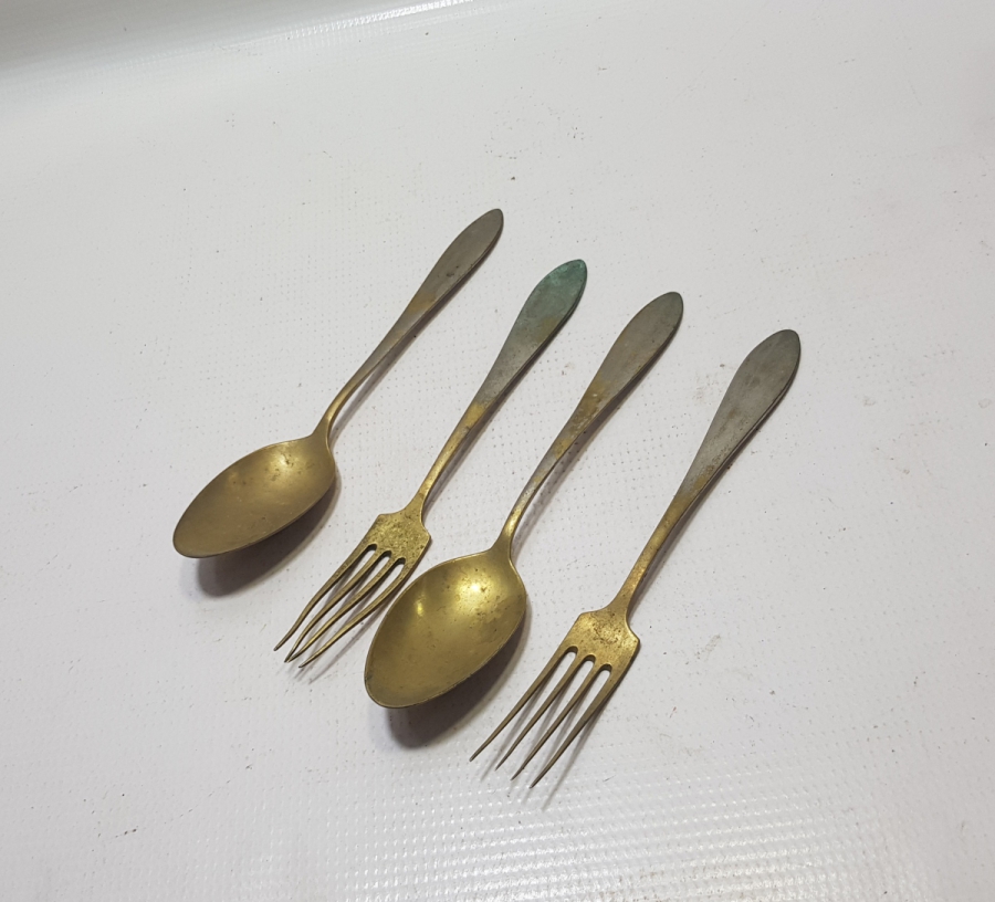 1. DÜNYA SAVAŞI DÖNEMİ GÜMÜŞ KAPLAMA ALMAN SUBAY ÇATAL KAŞIĞI