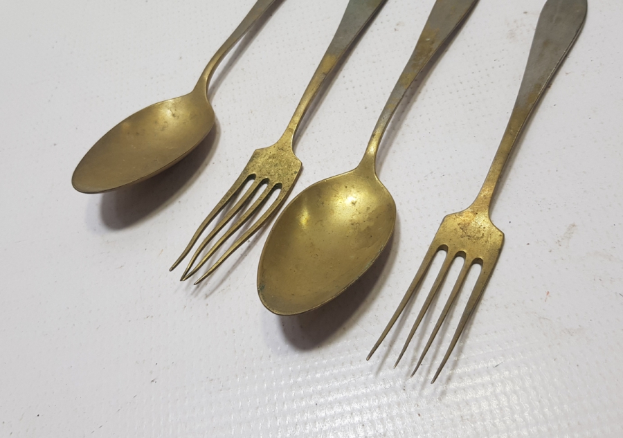 1. DÜNYA SAVAŞI DÖNEMİ GÜMÜŞ KAPLAMA ALMAN SUBAY ÇATAL KAŞIĞI