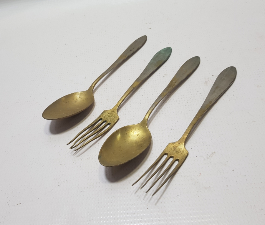 1. DÜNYA SAVAŞI DÖNEMİ GÜMÜŞ KAPLAMA ALMAN SUBAY ÇATAL KAŞIĞI