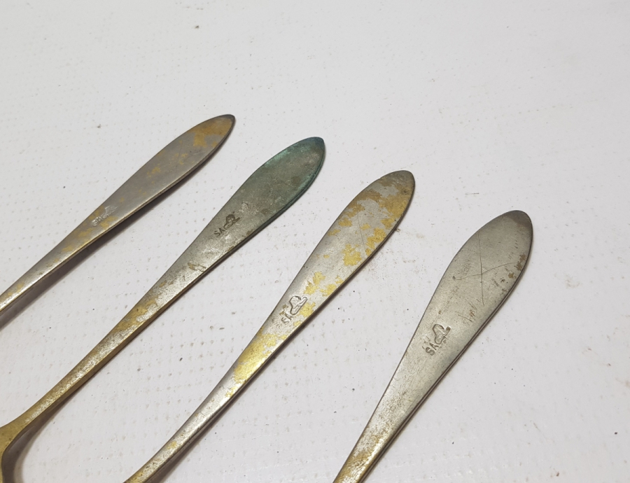 1. DÜNYA SAVAŞI DÖNEMİ GÜMÜŞ KAPLAMA ALMAN SUBAY ÇATAL KAŞIĞI