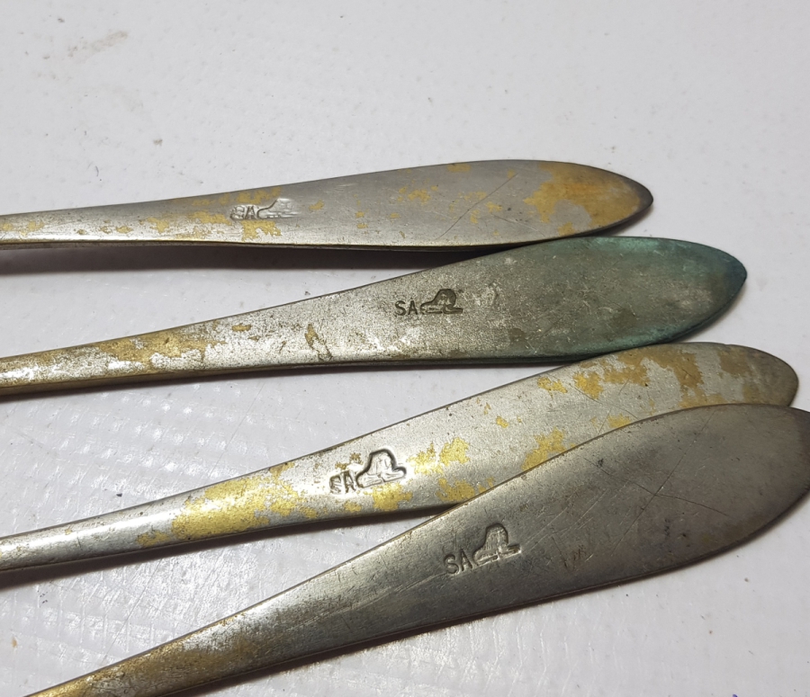 1. DÜNYA SAVAŞI DÖNEMİ GÜMÜŞ KAPLAMA ALMAN SUBAY ÇATAL KAŞIĞI