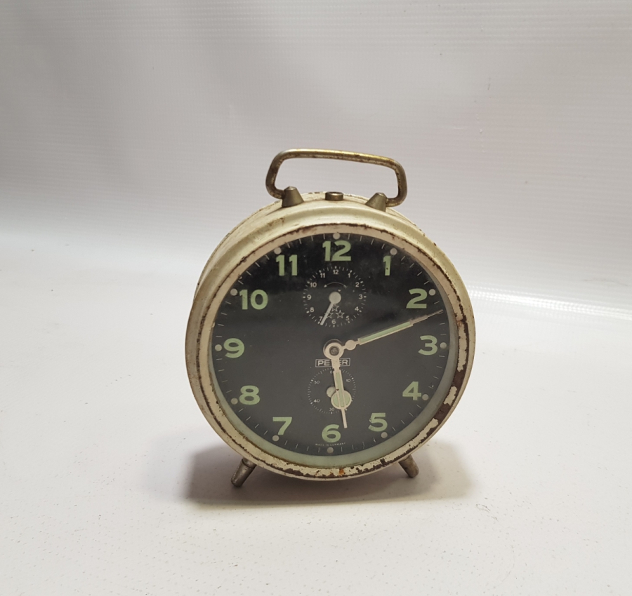 ALMAN YAPIMI ANTİKA PETER MASA SAATİ