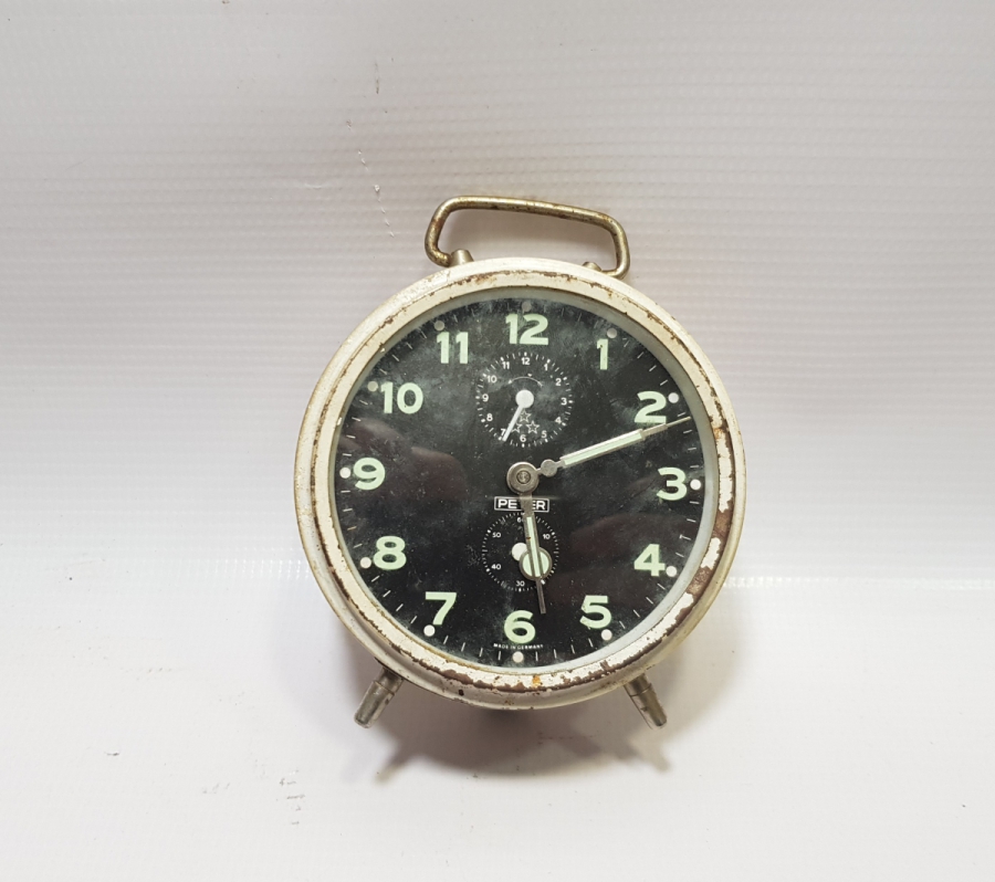 ALMAN YAPIMI ANTİKA PETER MASA SAATİ