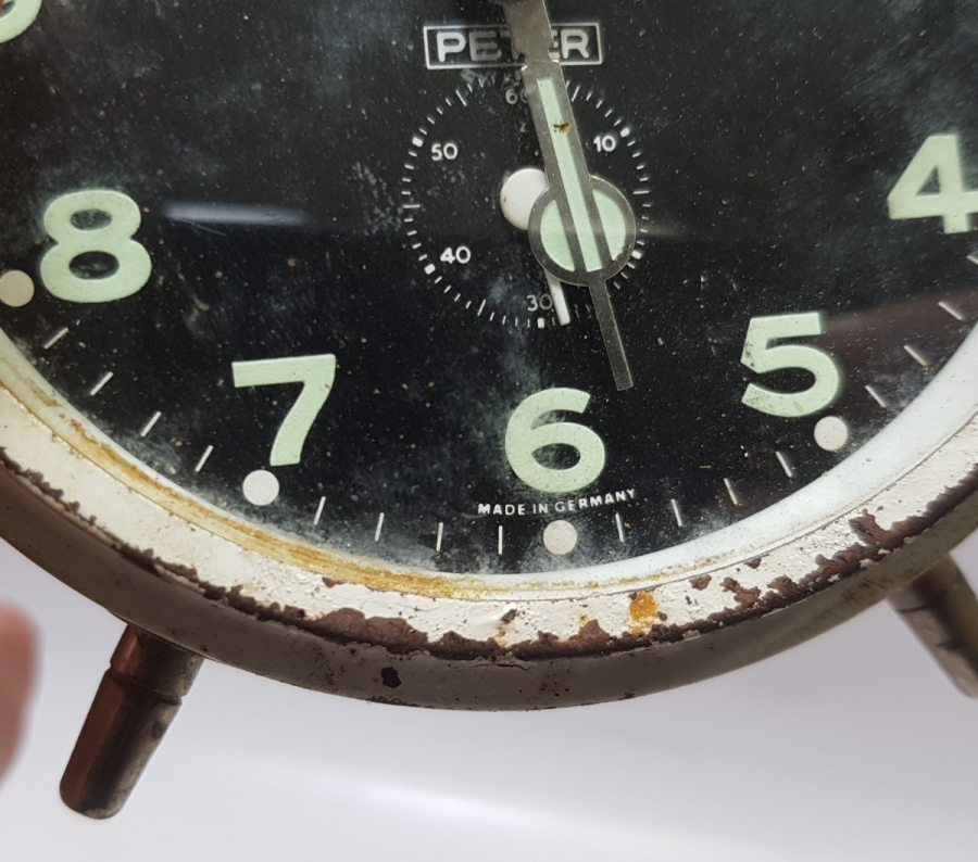 ALMAN YAPIMI ANTİKA PETER MASA SAATİ