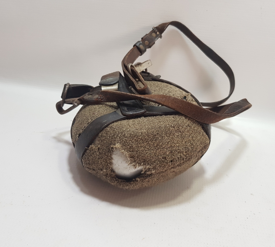 AĞIZ KISMINDA ALLAH BİZİMLEDİR VE ASAKİRİ ŞAHANE YAZILI ÇOK NADİR TAM TAKIM OSMANLI ASKER MATARASI - İLK KEZ GÖRÜLÜYOR