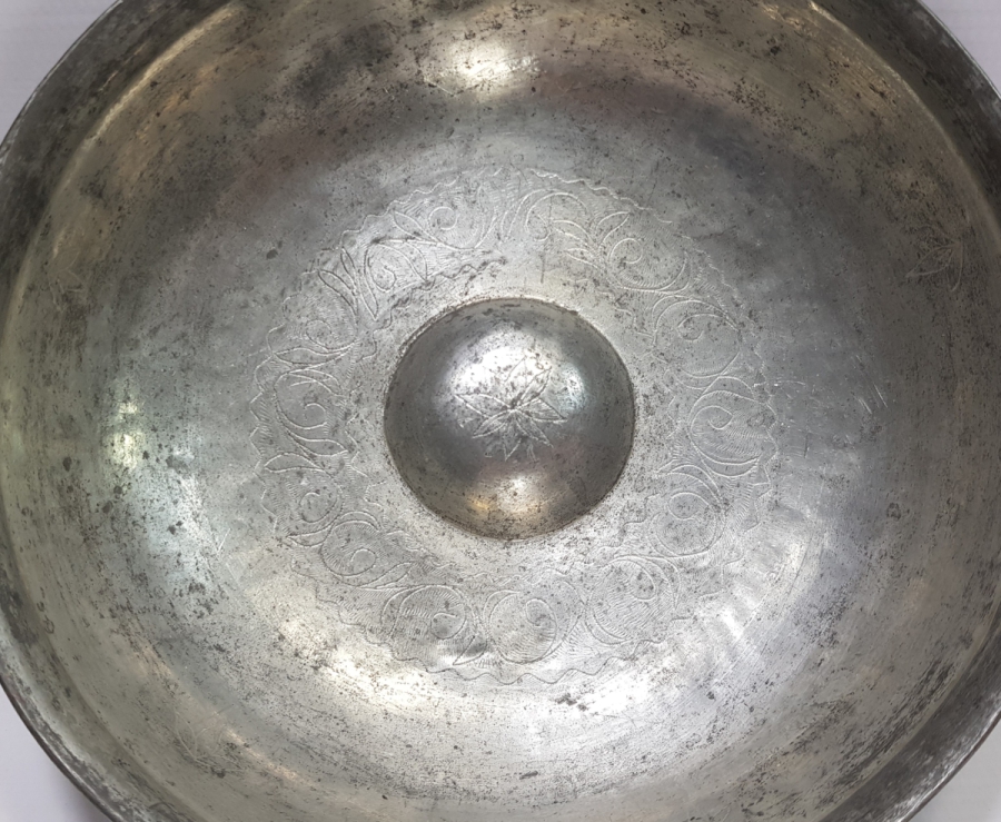 OSMANLI DÖNEMİ KALEM İŞÇİLİKLİ BAKIR HAMAM TASI